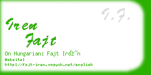 iren fajt business card